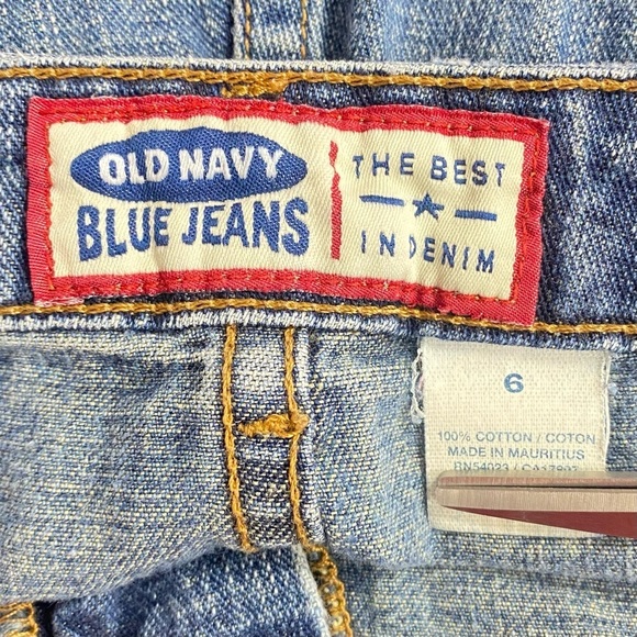 OLD NAVY Vintage Women's size 6 denim 4 pocket Blue Jean Shorts - Picture 4 of 5